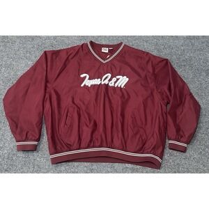 Y2K Texas A&M Aggies Red Oak Sports Windbreaker Pullover Size XXL‎  Collegiate